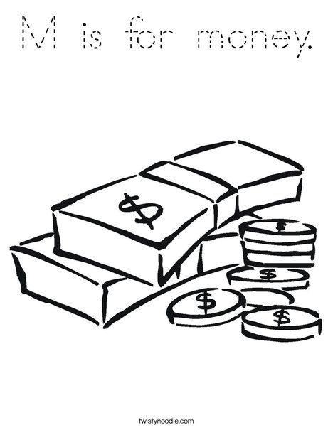 Money Coloring Page