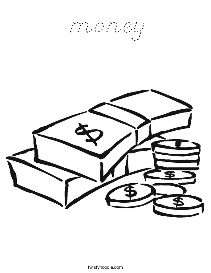 money Coloring Page