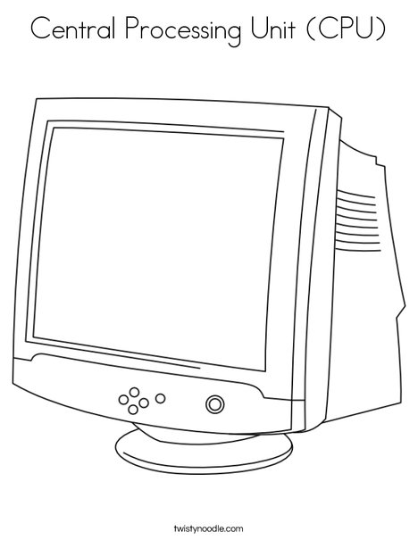 Monitor Coloring Page