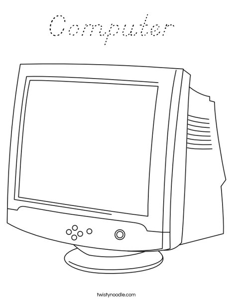 Monitor Coloring Page