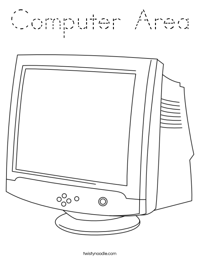 Computer Area Coloring Page