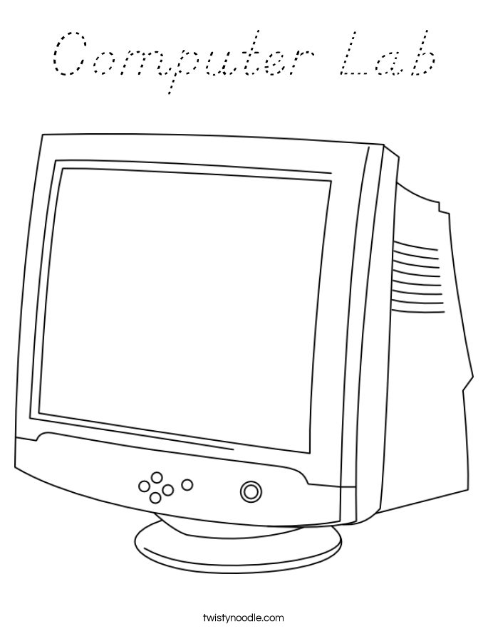 Computer Lab Coloring Page