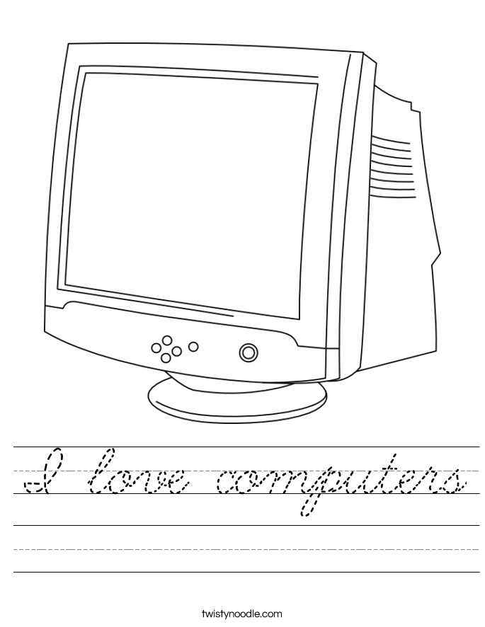 I love computers Worksheet