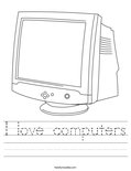I love computers Worksheet