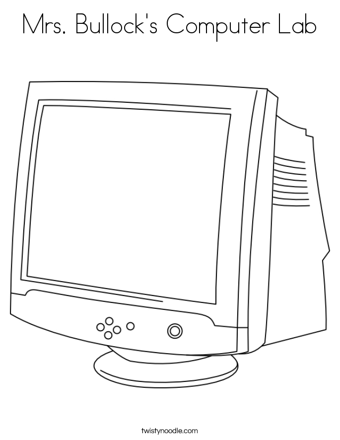 Mrs. Bullock's Computer Lab Coloring Page