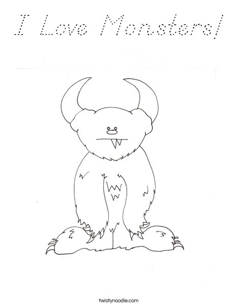 Monster by Melissa Coloring Page