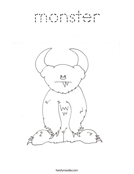 Monster by Melissa Coloring Page