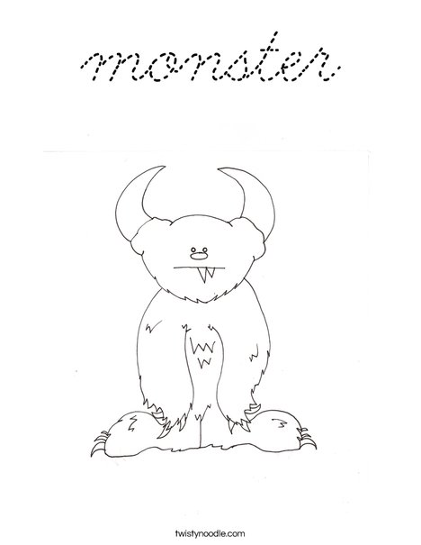 Monster by Melissa Coloring Page