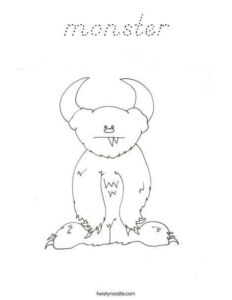 Monster by Melissa Coloring Page