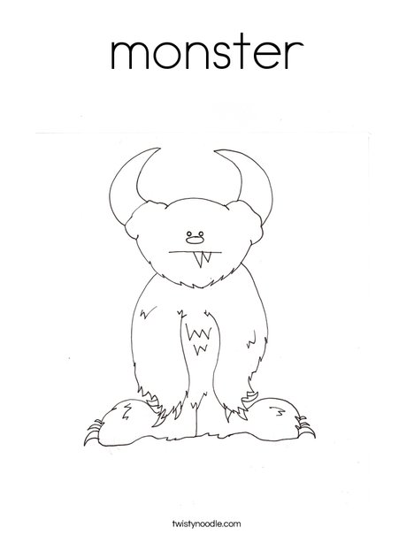 Monster by Melissa Coloring Page