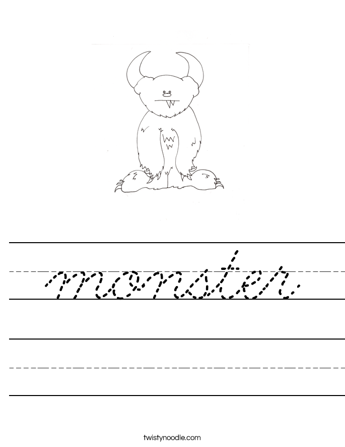 monster Worksheet