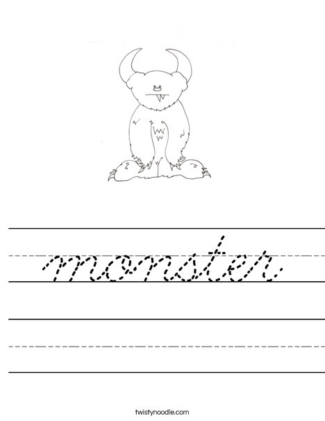 Monster by Melissa Worksheet