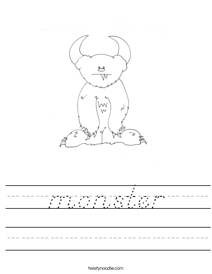 monster Worksheet