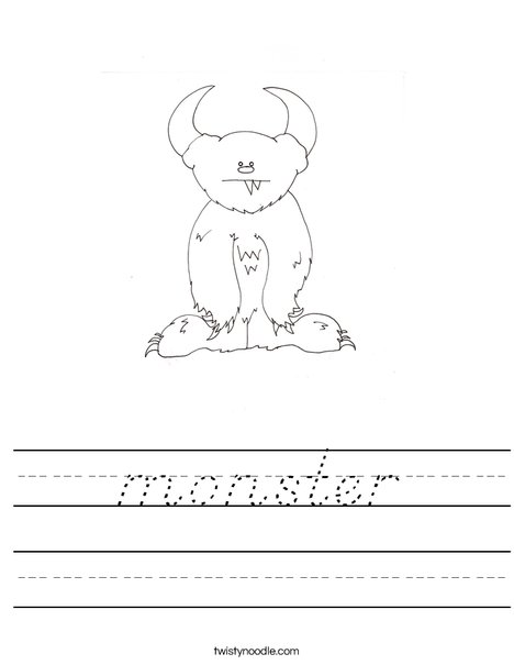 Monster by Melissa Worksheet