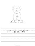 monster Worksheet