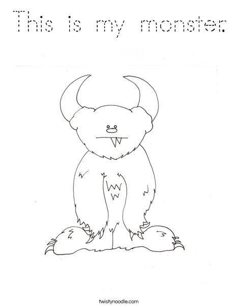 Monster by Melissa Coloring Page