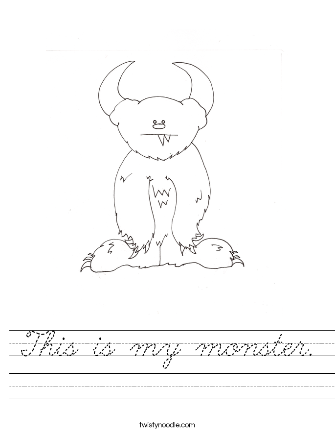 This is my monster. Worksheet