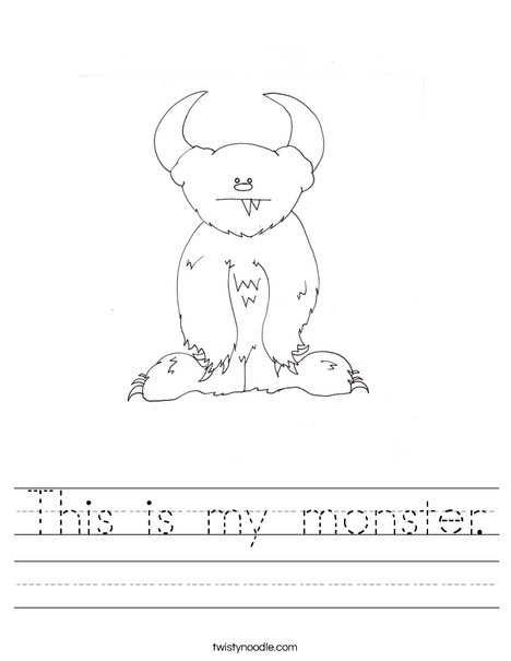 Monster by Melissa Worksheet