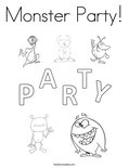 Monster Party! Coloring Page