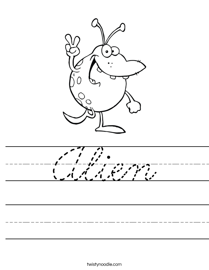 Alien Worksheet