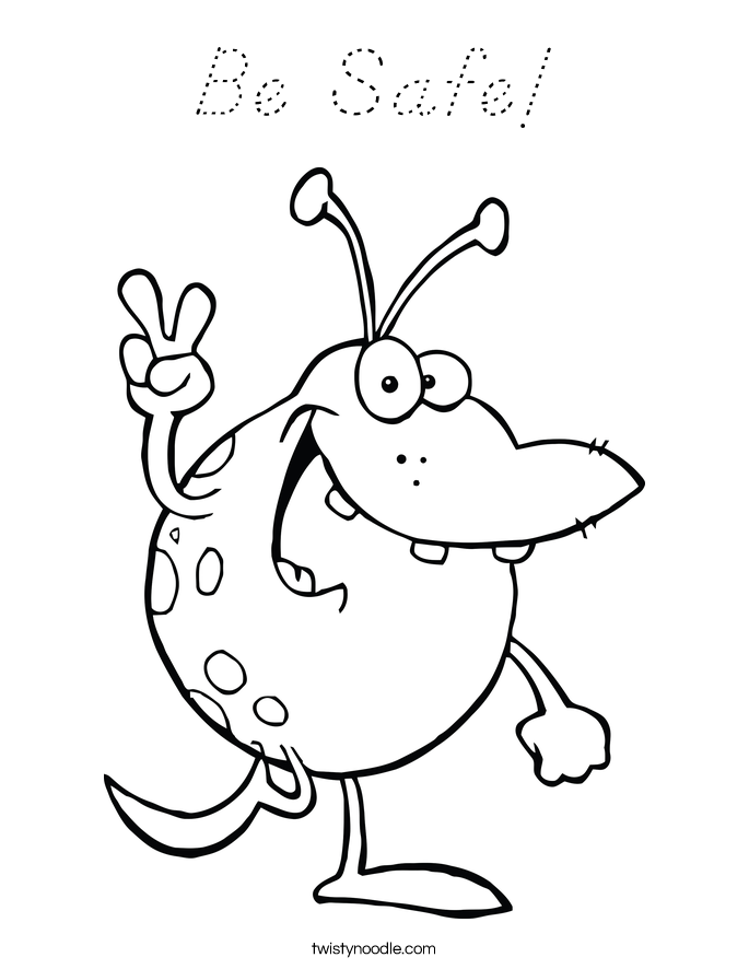 Be Safe! Coloring Page