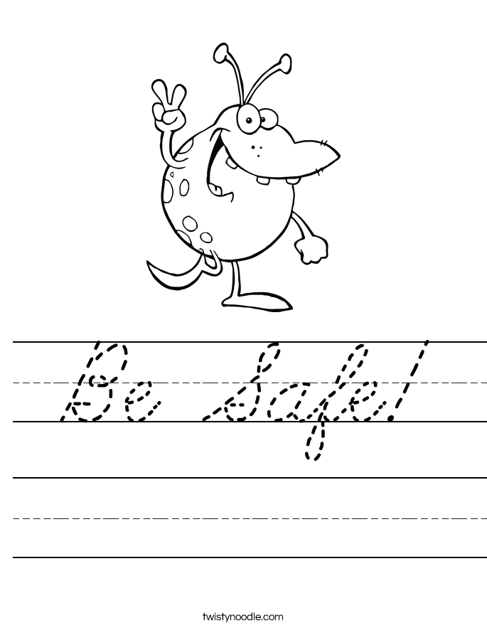 Be Safe! Worksheet