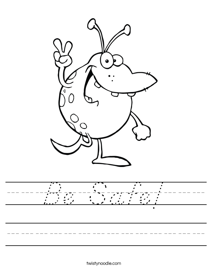 Be Safe! Worksheet