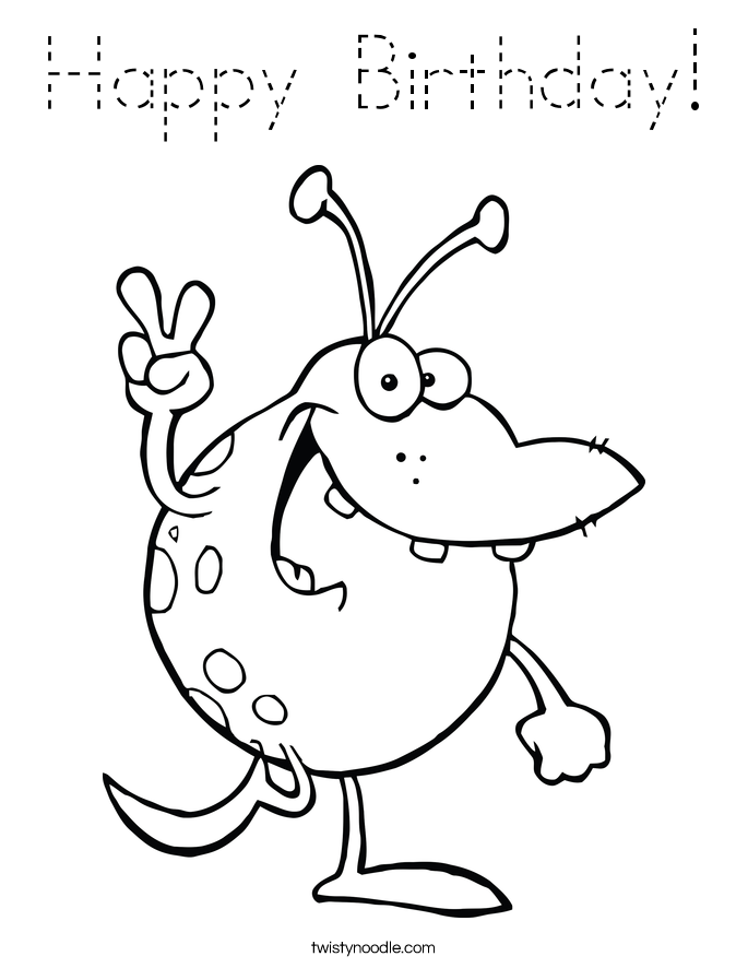Happy Birthday! Coloring Page
