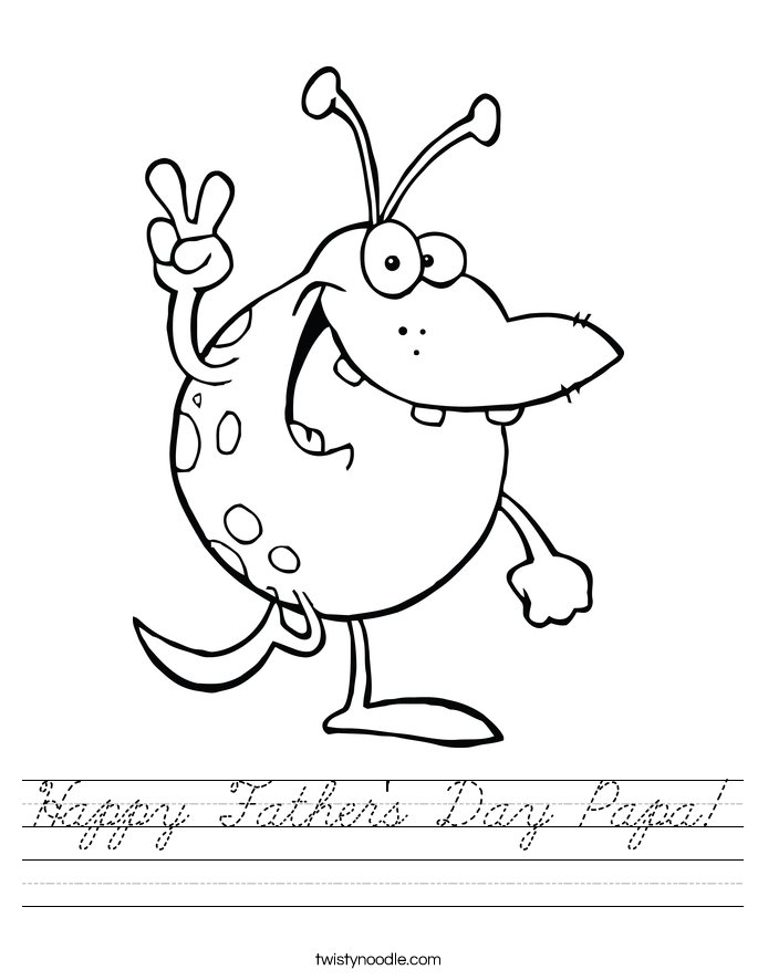 Happy Father's Day Papa! Worksheet