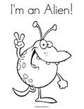 I'm an Alien! Coloring Page