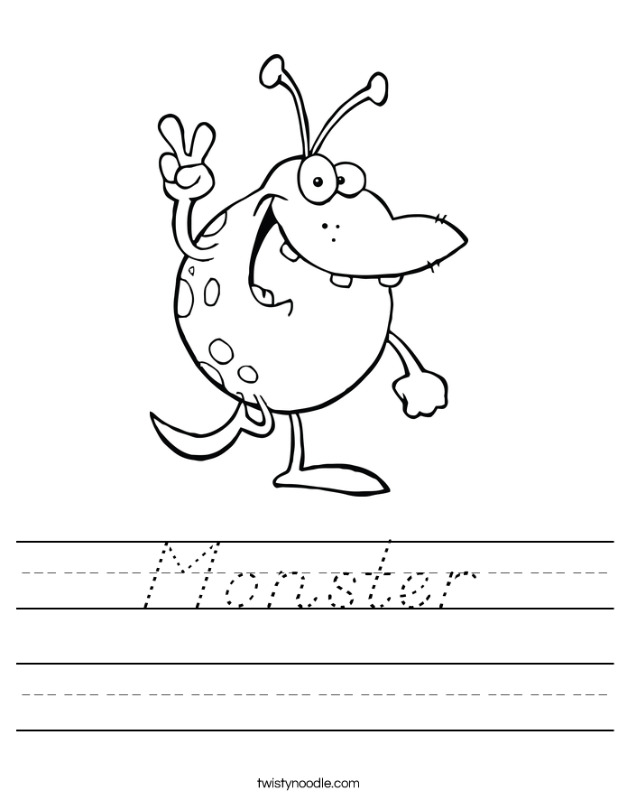 Monster Worksheet