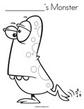__________'s Monster Coloring Page