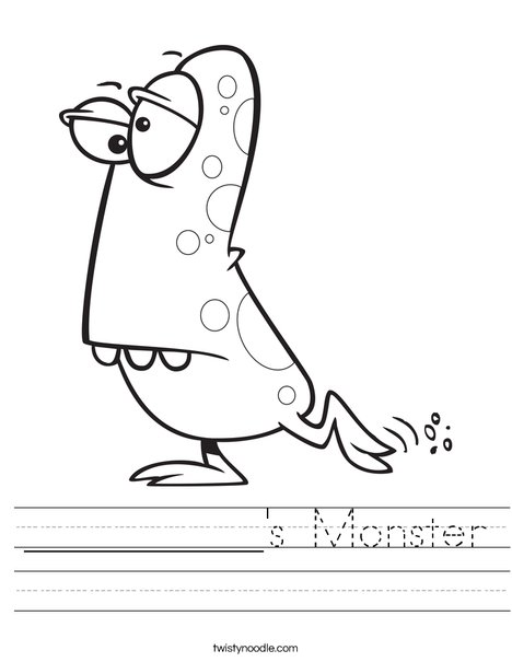 Monster with Spots Worksheet