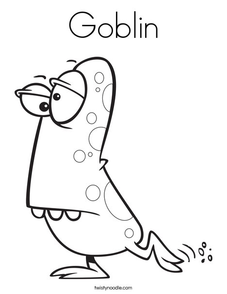 Monster with Spots Coloring Page