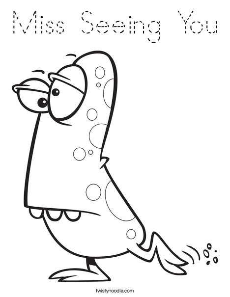 Monster with Spots Coloring Page