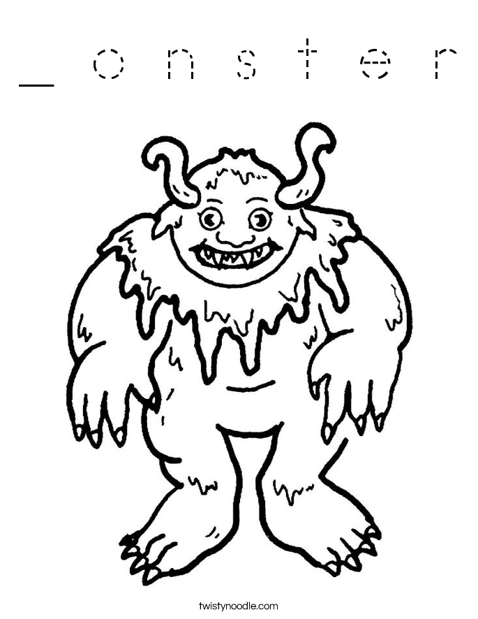 _ o n s t e r Coloring Page