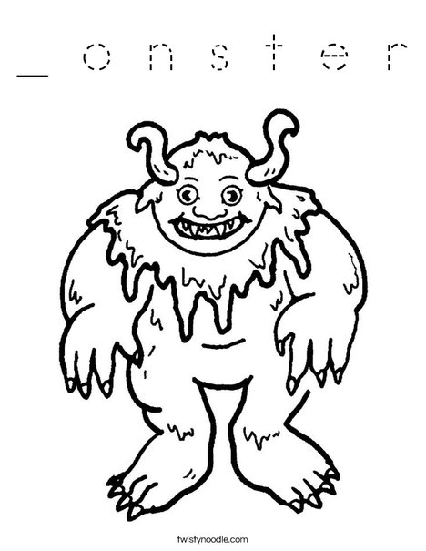 Monster Coloring Page