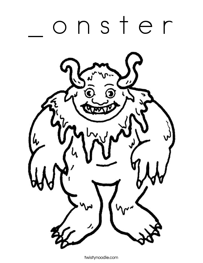 _ o n s t e r Coloring Page