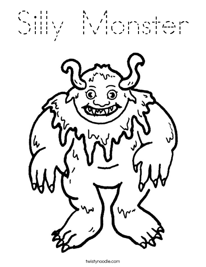 Silly Monster Coloring Page