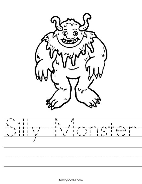 Monster Worksheet