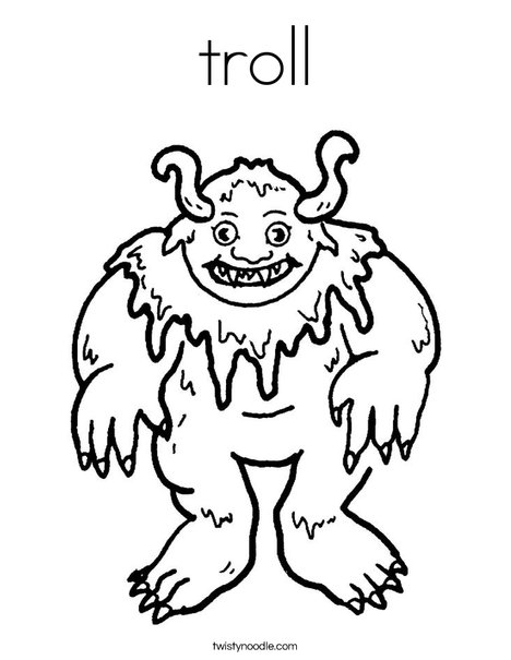 troll coloring pages