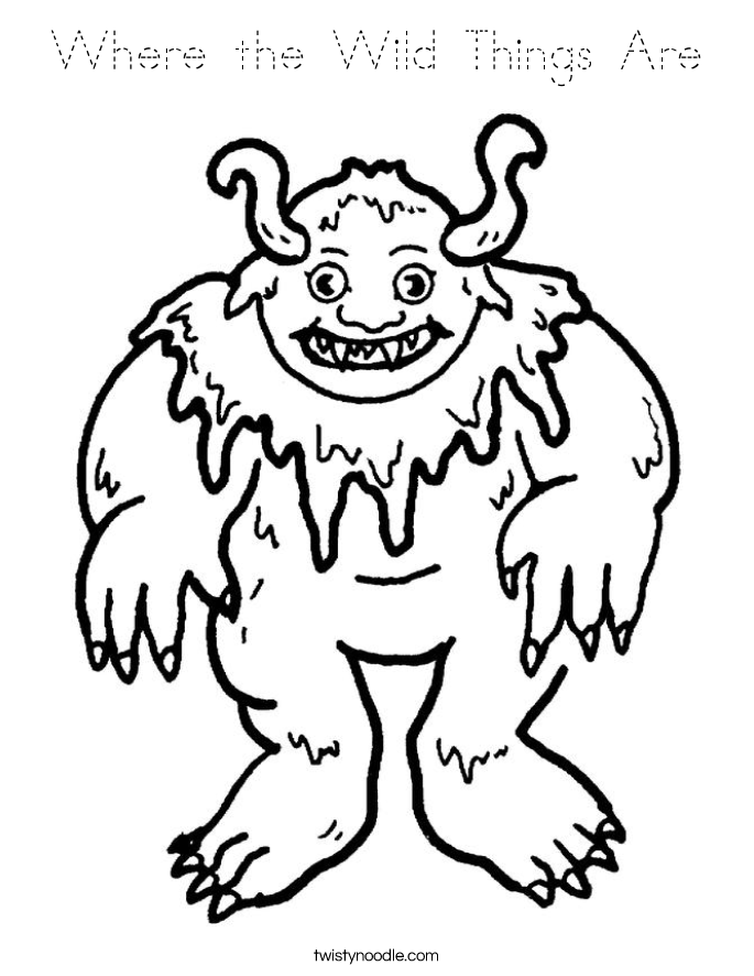 Where the Wild Things Are Coloring Page