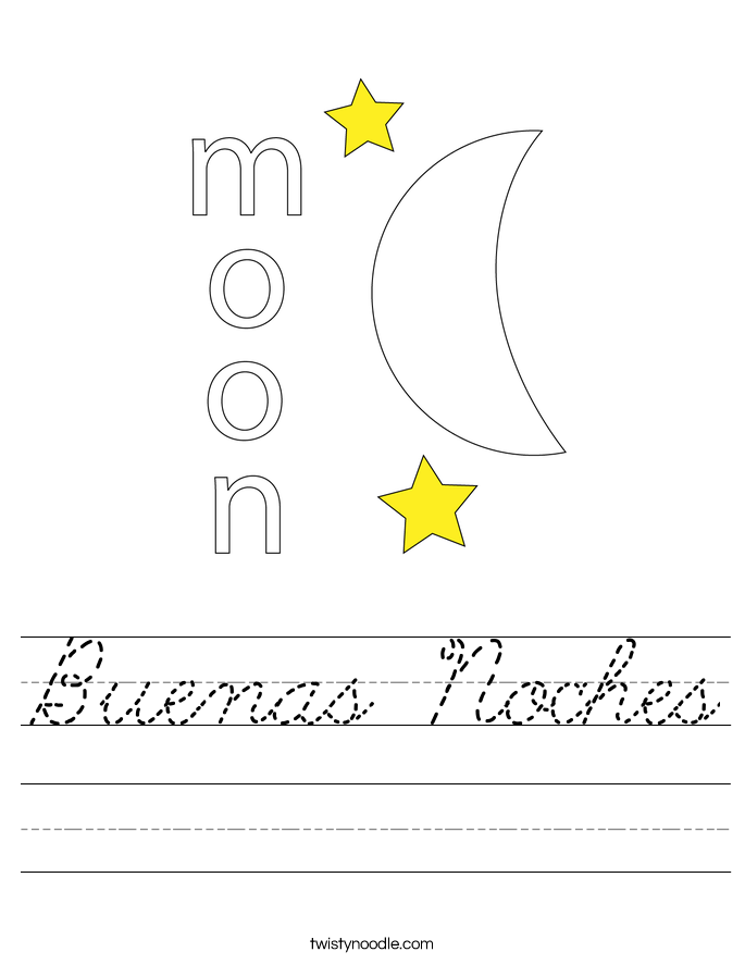 Buenas Noches Worksheet