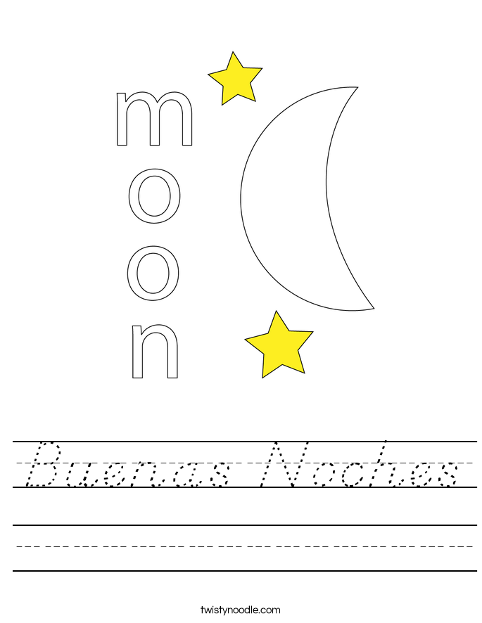 Buenas Noches Worksheet