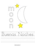 Buenas Noches Worksheet