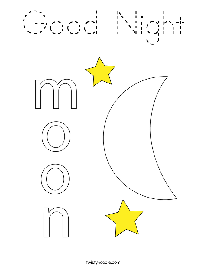 Good Night Coloring Page