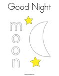 Moon Coloring Page - Twisty Noodle