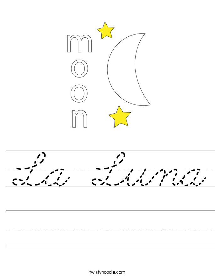 La Luna Worksheet
