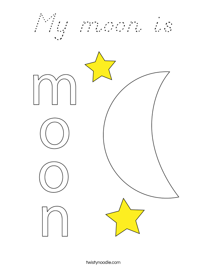 My moon is Coloring Page