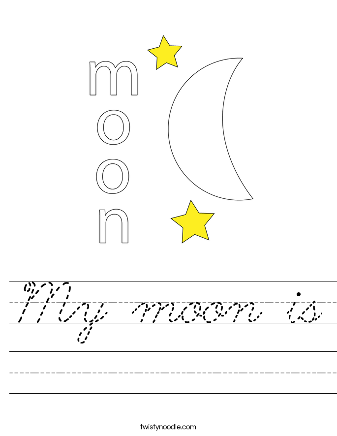 My moon is Worksheet